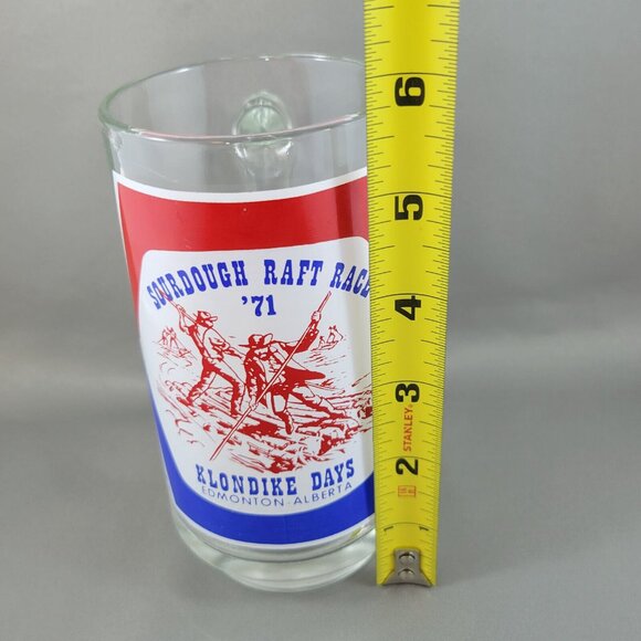 Edmonton Alberta Klondike Days Sourdough Raft Race 1971 Mug Glass Vintage Read - Picture 9 of 9